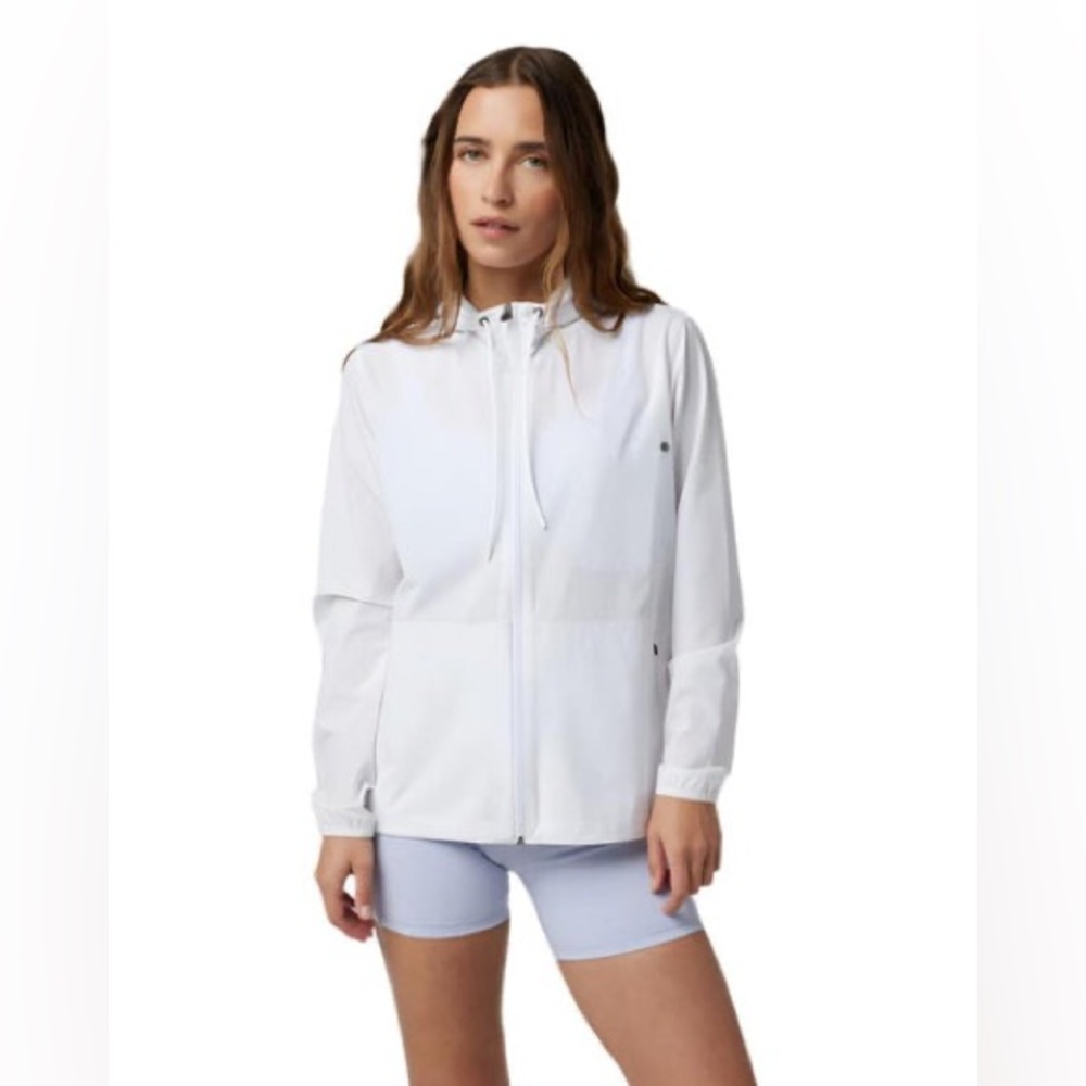 Vuori Women’s Outdoor Trainer Shell Jacket with Hood White XS S